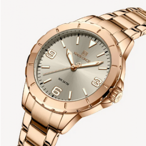 NAVIFORCE NF5022 RoseGold Stainless Steel Analog Watch For Women - Gray & RoseGold